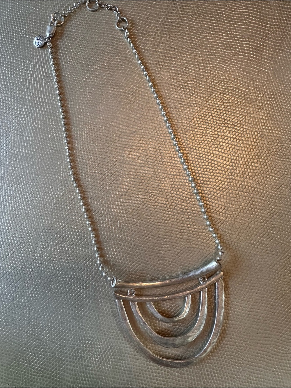 Silver Multi-Arc Pendant Necklace - Women Jewelry
